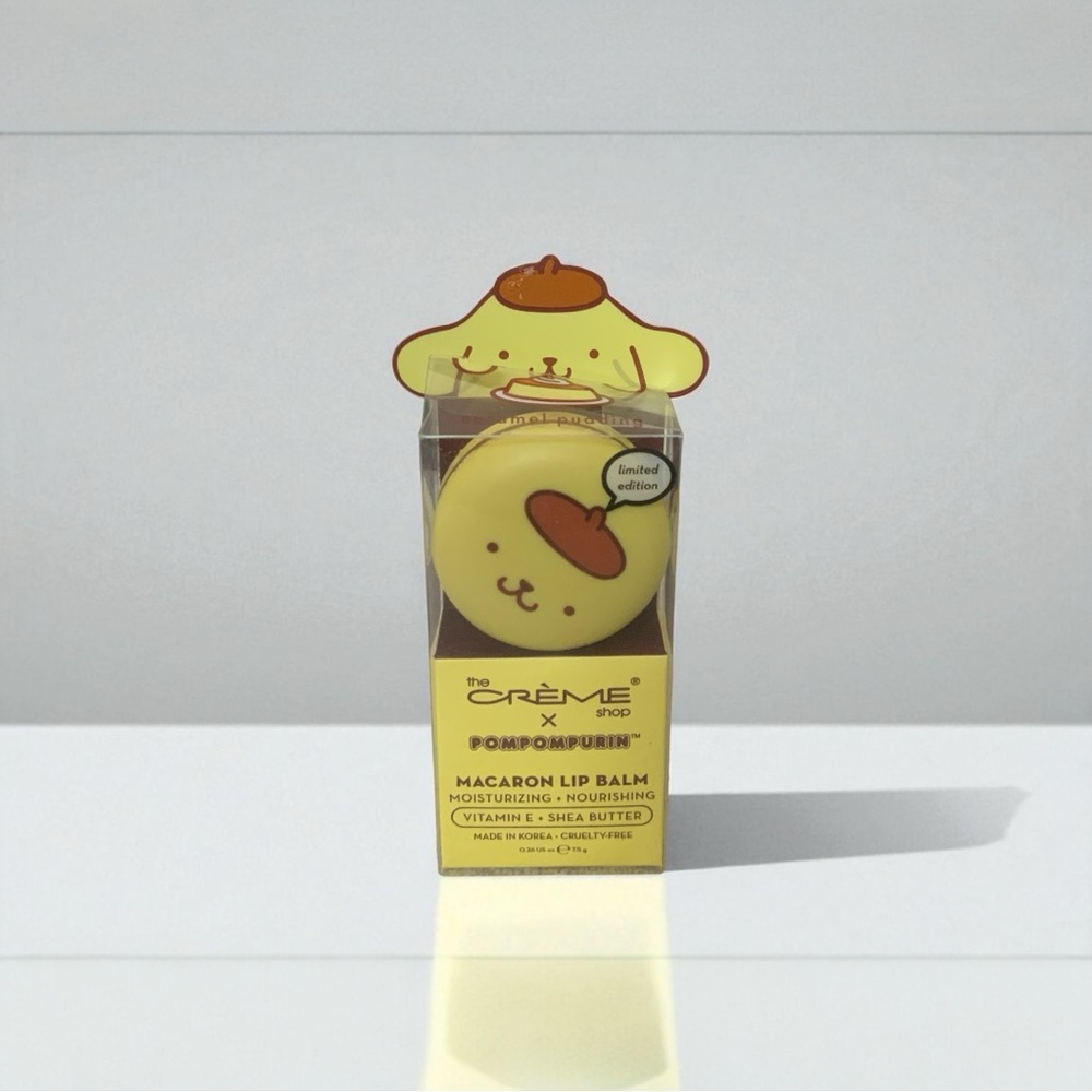 The Crème Shop X Pompompurin Macaron Lip Balm - Caramel pudding-